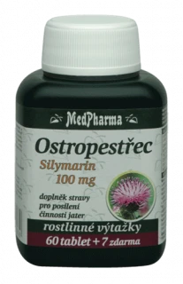 MedPhrama Ostropestřec, silymarin 200 mg, 67 tablet