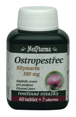 MedPhrama Ostropestřec, silymarin 200 mg, 67 tablet