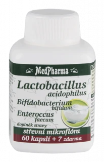 MedPharma Lactobacillus acidophilus + 2 kmeny, 67 kapslí