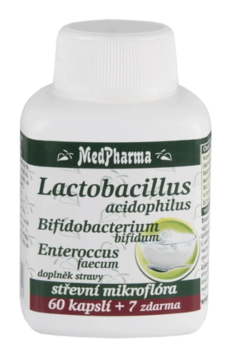 MedPharma Lactobacillus acidophilus + 2 kmeny, 67 kapslí