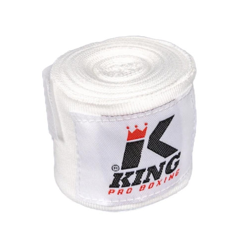 King Pro Boxing bandáže - bílá, KPB BPC WHITE 4.5