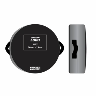 Kulatá lapa Fighter - vlastní potisk šedá