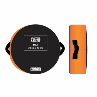 Kulatá lapa Fighter - vlastní potisk oranžová
