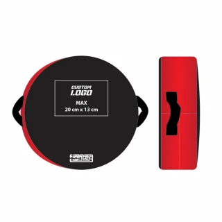 Kulatá lapa Fighter - vlastní potisk červená