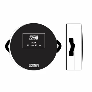 Kulatá lapa Fighter - vlastní potisk bílá