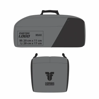 Sportovní taška Fighter - vlastní potisk L / šedá