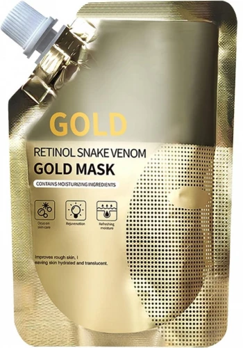 Retinol snake venom peptide gold mask 100g – pleťová maska