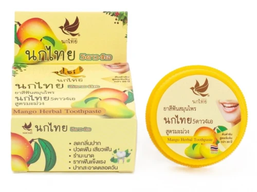Nok Thai mango 25g – suchá bylinná zubní pasta s extraktem z manga