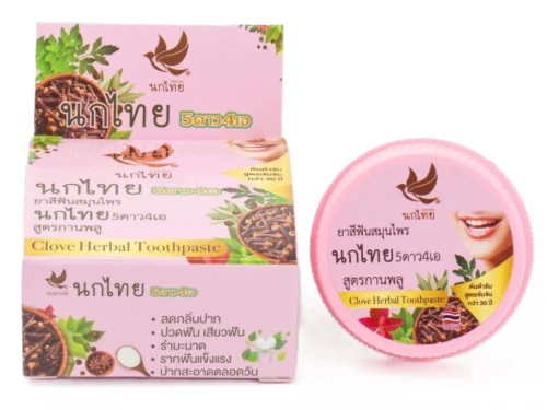 Nok Thai clove 25g - suchá bylinná zubní pasta s hřebíčkem