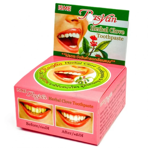 Rasyan Herbal clove 25g – bylinná bělící zubní pasta s hřebíčkem