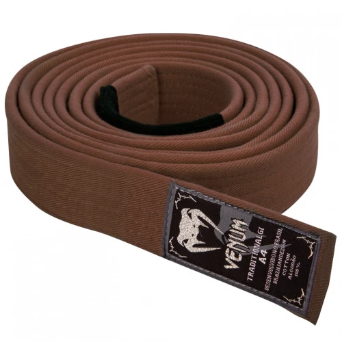 Prémiový BJJ pásek Venum - hnědý
