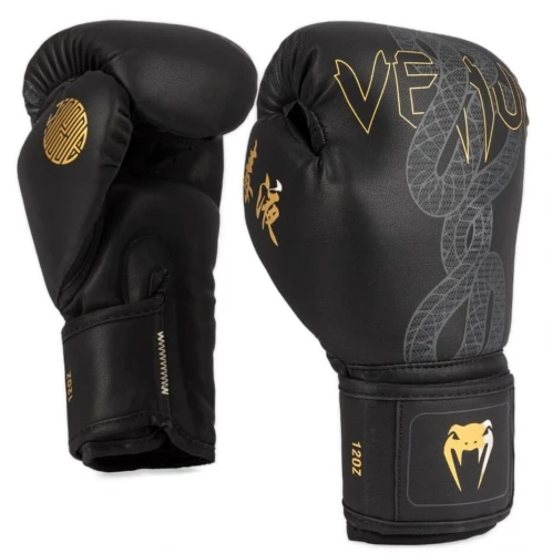 Boxerské rukavice Venum Serpenti - černo/stříbrno/zlaté