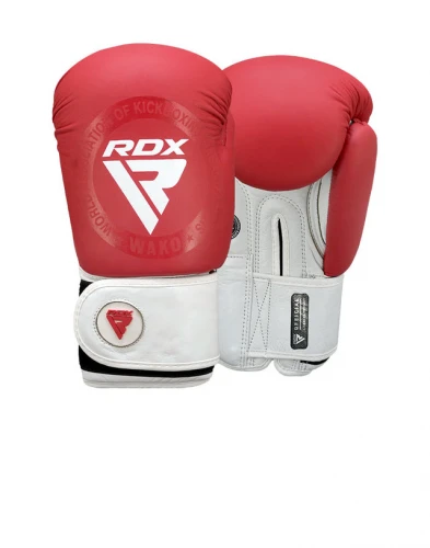 Kožené RDX Boxerské rukavice T1 WAKO - červeno bílé
