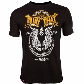 Pánské Muay Thai tričko 8 weapons SAK YANT TIGERS - černé