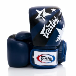 Boxerské rukavice Fairtex \"Nation Prints\" BGV1 - modré