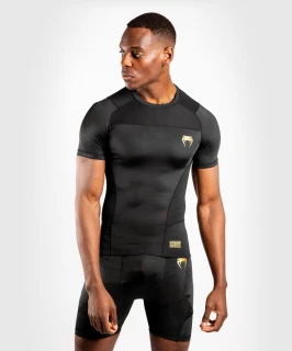 Rashguard VENUM G-FIT s Kr. rukávem - černo zlatý