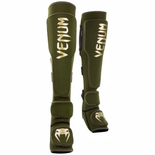 Chrániče holení s nártem VENUM \"Kontact EVO\" - Khaki/Gold