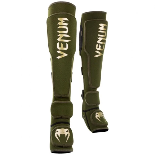 Chrániče holení s nártem VENUM \"Kontact EVO\" - Khaki/Gold