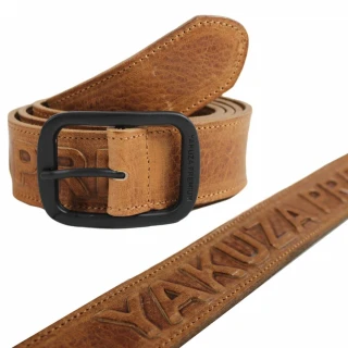 Yakuza Premium Kožený opasek 2970 - 90 cm - hnědý