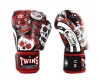 Boxerské rukavice TWINS SPECIAL FBGVL3-53 SKULL - červeno…
