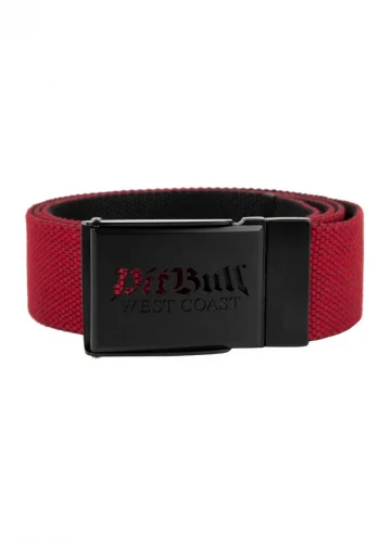 Pásek PITBULL WEST COAST Old Logo - červený