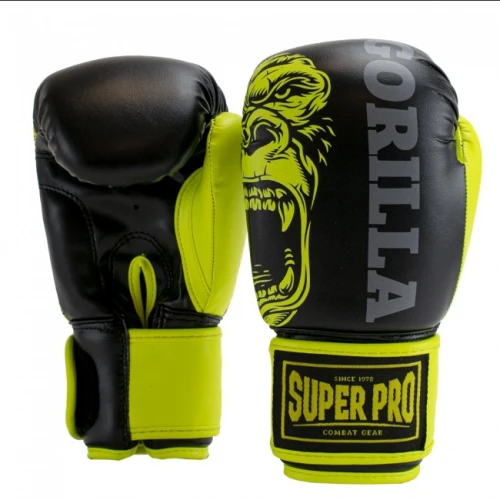SUPER PRO Dětské Boxerské rukavice Gorilla - černo/neonové