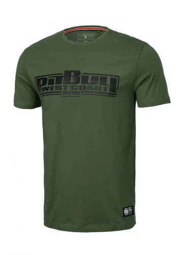 PitBull West Coast Triko Classic Boxing Slim fit - zelené