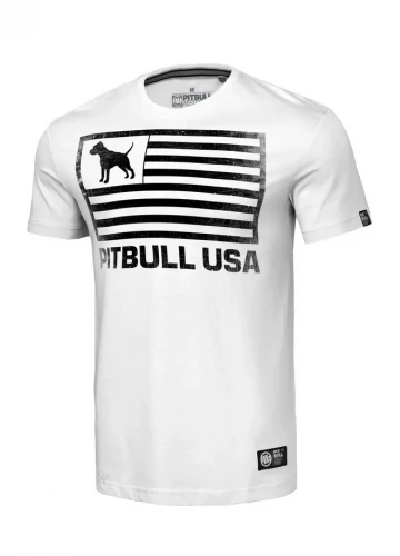 PitBull West Coast Triko USA - bílé
