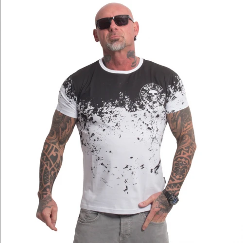 Yakuza Pánské tričko SPLASH ALLOVER - bílo/černé