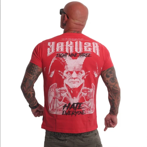 Yakuza Pánské tričko Hate - červené
