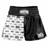 Muay Thai trenýrky PHANTOM Legend - černo/bílé