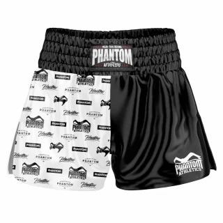 Muay Thai trenýrky PHANTOM Legend - černo/bílé