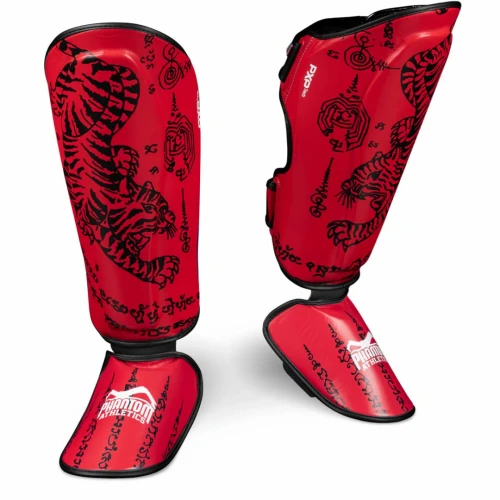 PHANTOM Chrániče holení muay thai - červené