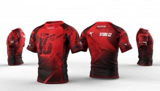 Funkční triko FIGHTSTORE kr.rukáv - černo/červený