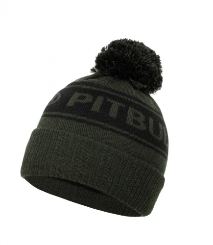 PitBull West Coast zimní čepice s bambulí Vermel Pitbull R…