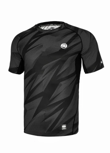 PitBull West Coast Rashguard Kr.rukáv Dot Camo II - černý