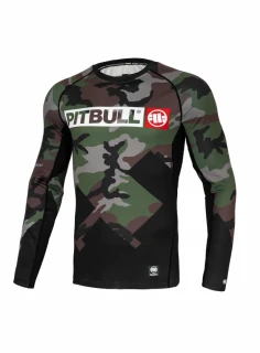 PitBull West Coast Rashguard Dl. rukáv Cross Camo - camo…