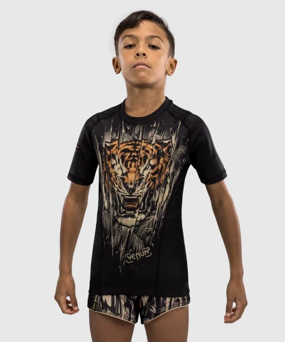 Dětský Rashguard VENUM Tiger Kr. rukáv - černo/oranžový