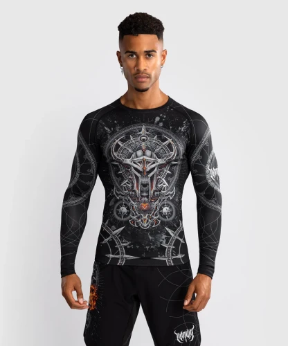 Rashguard VENUM Gladiator 5.0 Dl. rukáv - černo/stříbrný