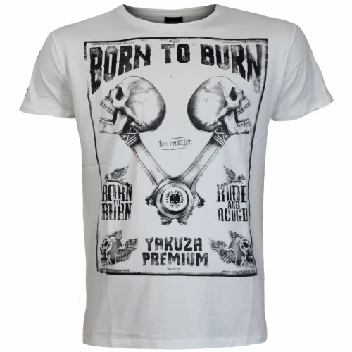 Yakuza Premium Pánské tričko YPS-3819 - bílé