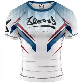 8 WEAPONS Rashguard Shift - bílo/modro/červený
