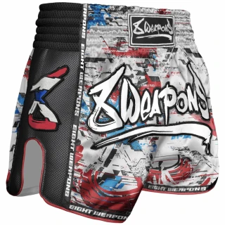 8 WEAPONS Muay Thai trenýrky Cut like a Blade 2.0 - bílé