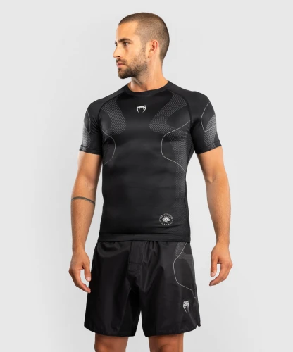 Rashguard VENUM Nexus Kr. rukáv - černo/stříbrný