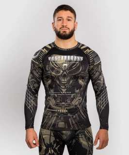 Rashguard VENUM Invader DL. rukáv - černo/sand