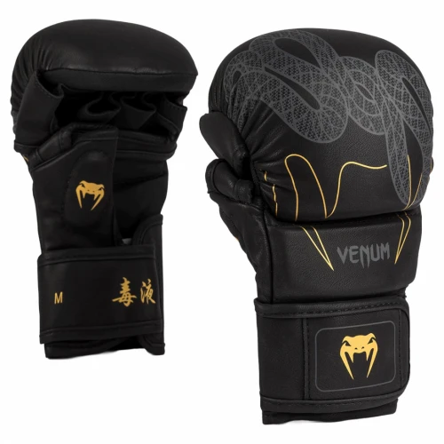 MMA Sparring rukavice VENUM Serpenti - černo/stříbrno/zlaté