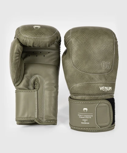 Boxerské rukavice VENUM Impact Evo Scales - army zelené