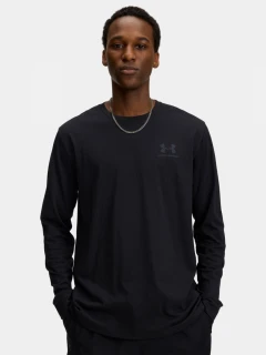 Pánské triko Under Armour SPORTSTYLE LEFT CHEST LS - černé