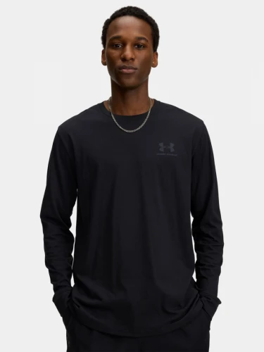 Pánské triko Under Armour SPORTSTYLE LEFT CHEST LS - černé