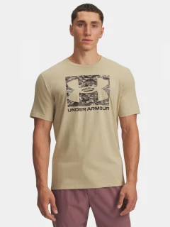 Pánské triko Under Armour UA ABC CAMO BOXED LOGO SS - hnědé