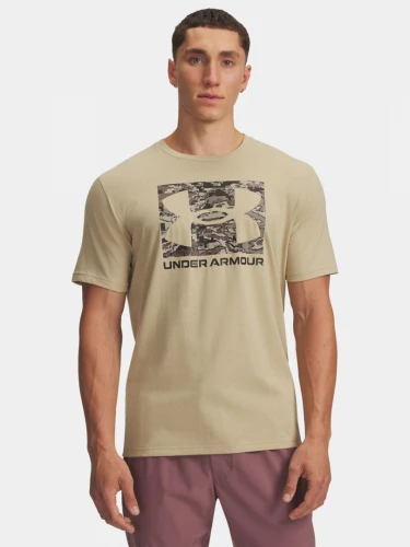 Pánské triko Under Armour UA ABC CAMO BOXED LOGO SS - hnědé